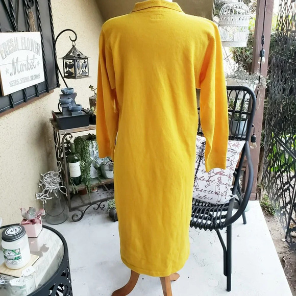 Esprit Knit Dress Vintage w/ Gold Collar Polo Style Pullover Size Small - Med - Picture 5 of 6